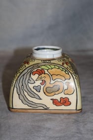 Hand-Painted Nippon Porcelain Inkwell