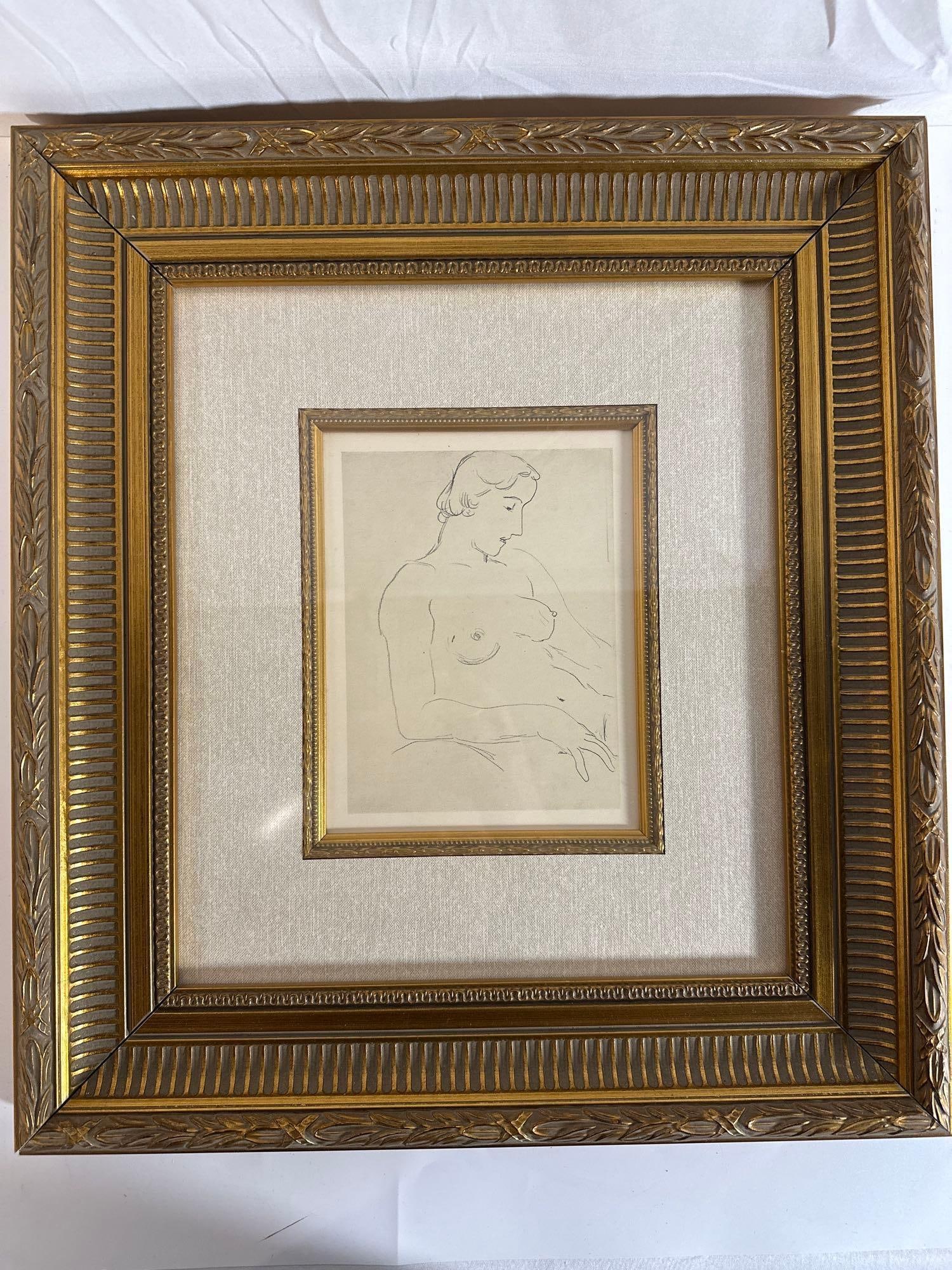 "Nu" by Henri Matisse Henri Matisse (French, 1869–1954) Lithograph: "Nu" (Nude) by Henri Matisse (French, 1869–1954) from the First state, first printing, executed in the studio of Daniel Jacomet, Paris, 1925. This is an extremely scarce edition. It comes complete w