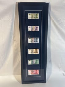 Framed Set of Chinese Renminbi Banknotes