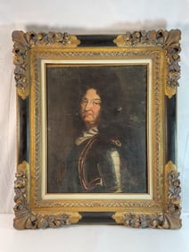 Louis XIV Antique Portait Oil on Canvas