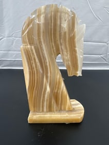 Vintage Marble Horse Head Sculpture