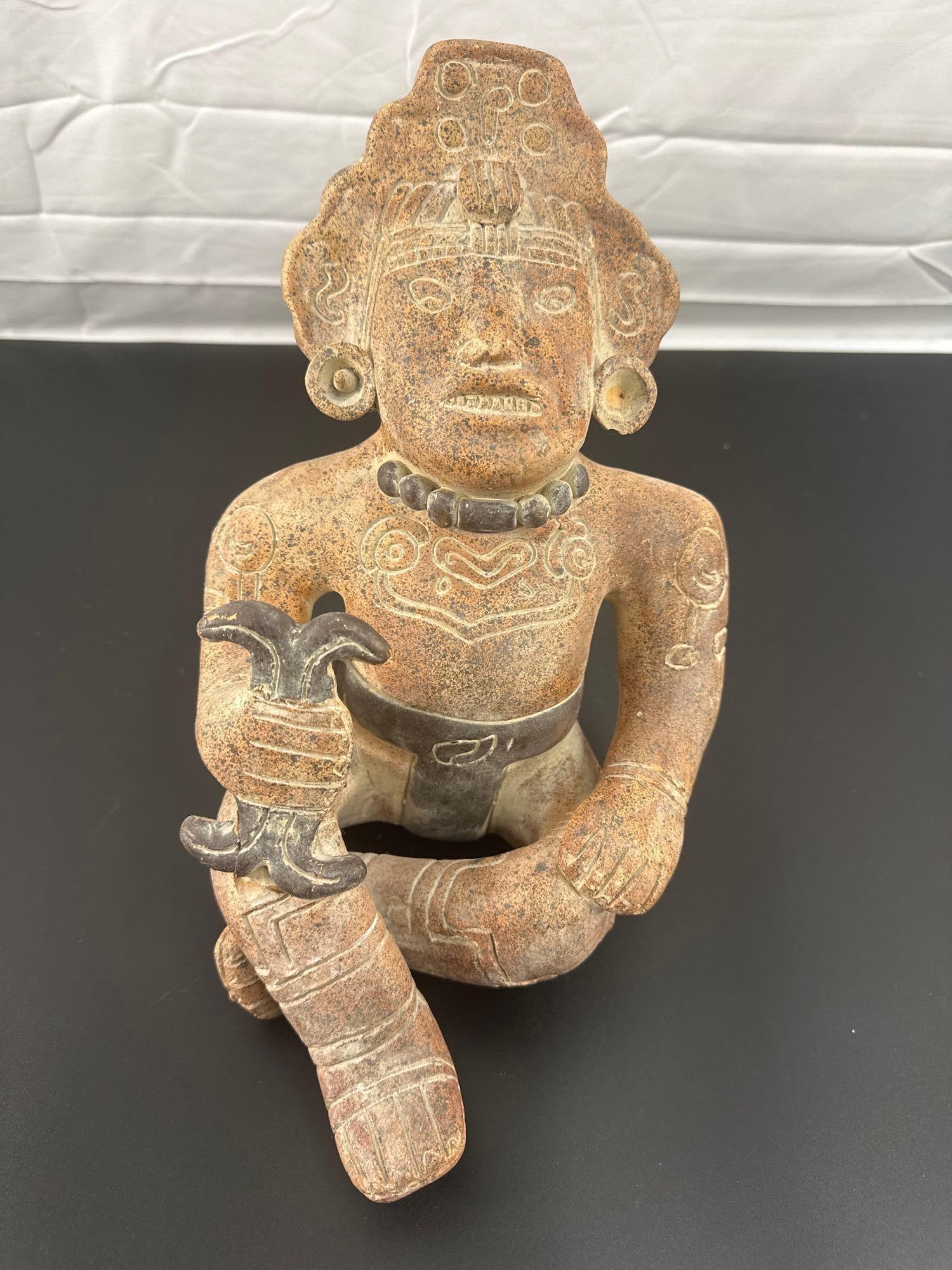Mesoamerican Terracotta  - Aztec God Xochipilli "Prince of Flowers" - 1450-1500 (1 of 5)