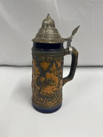 Vintage Gerz W. German Hinged Lid Beer Stein