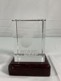 Miami Heat 3D Laser-Etched Crystal Collectible