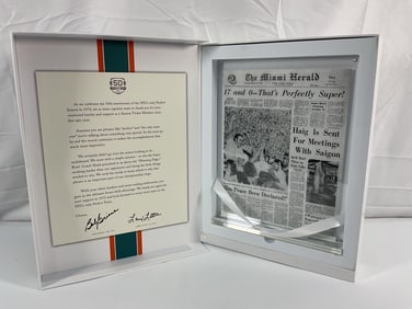Miami Dolphins 50th Anniversary "Perfect Season" Commemorative Set - Signed