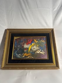 "The Capture of Chloe" by Marc Chagall Lithograph