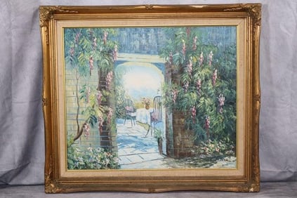 "Garden" signed R. Weaver