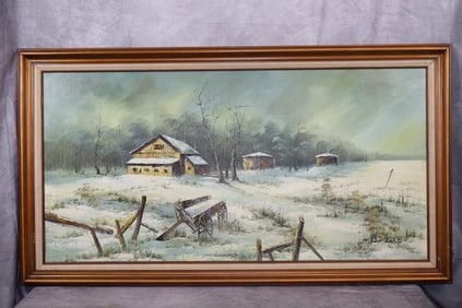"Snowy Winter" signed Neiman