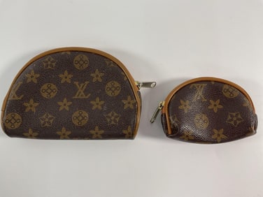 2 Louis Vuitton Monogram Cosmetic and Coin Pouches - Box 4 - Photo 15