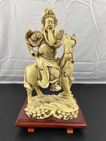 Guan Yu- Carved Soapstone Sculpture