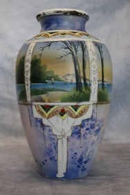 Hand-Painted Nippon Porcelain Vase