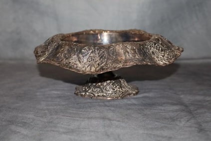 Antique Silver-Plated Candy Dish
