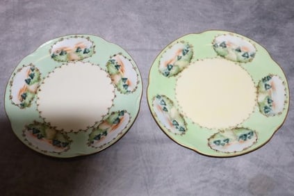 German Porcelain Dish set By Louise-Bavaria Signed by artist B.Ochiltree