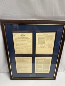Framed "First Form 1040"  Income Tax  - 1913