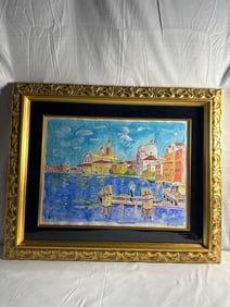 The Plaza at San Giorgio by  Wayne Ensrud (American, b. 1934) Watercolor