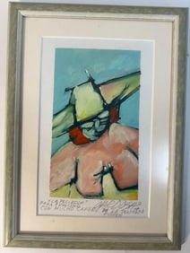 "La Peliroja" by Esther Cardosa (Cuban) Watercolor