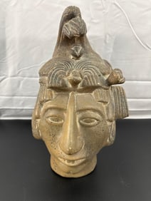 "Pre-Columbian  Ceramic  Sculpture of K'inich Janaab' Pakal "Pacal the Great" - Mayan