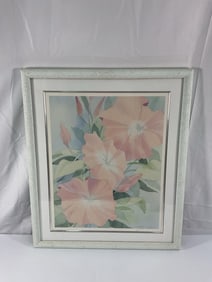 Framed Floral Art Print - Signed, Robert White