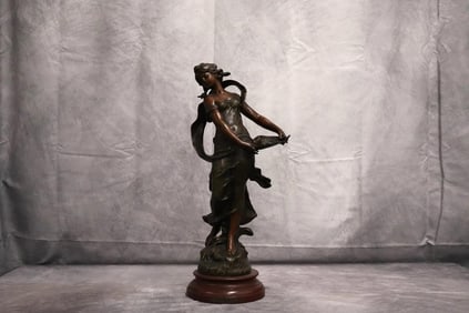 Aug Moreau (French, 1834-1917) Bronze Statue