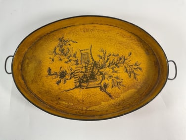 Vintage painted metal tray - Box 11