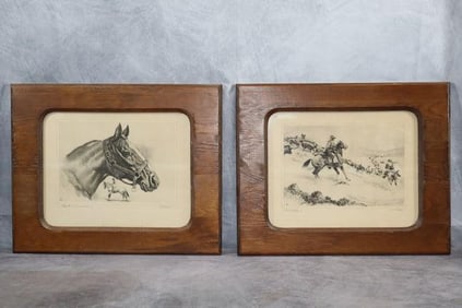 Reinhold Palenske (American, 1884-1954) etchings