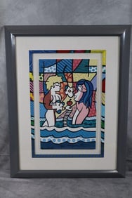 Adam & Eve by Romero Britto (Personally Signed)