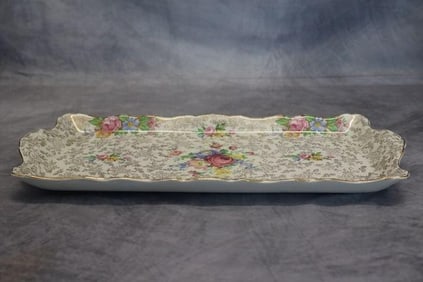 James Kent Old Foley â€œRosedaleâ€ Rectangular Serving Tray