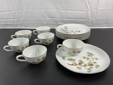 Laurel China "Pine" Pattern 6-Piece Dinnerware Set