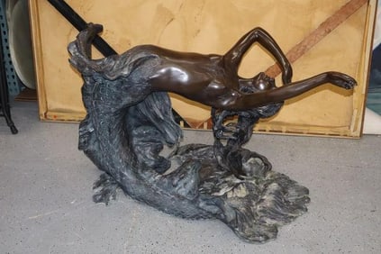 Bronze Mermaid Table Base
