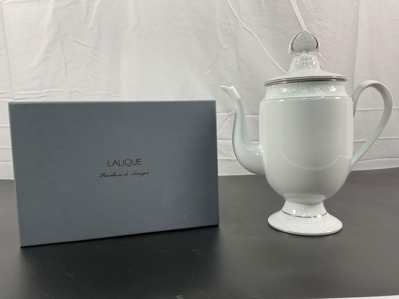 Lalique Limoges Porcelain White Coffee Pot (1 of 4)