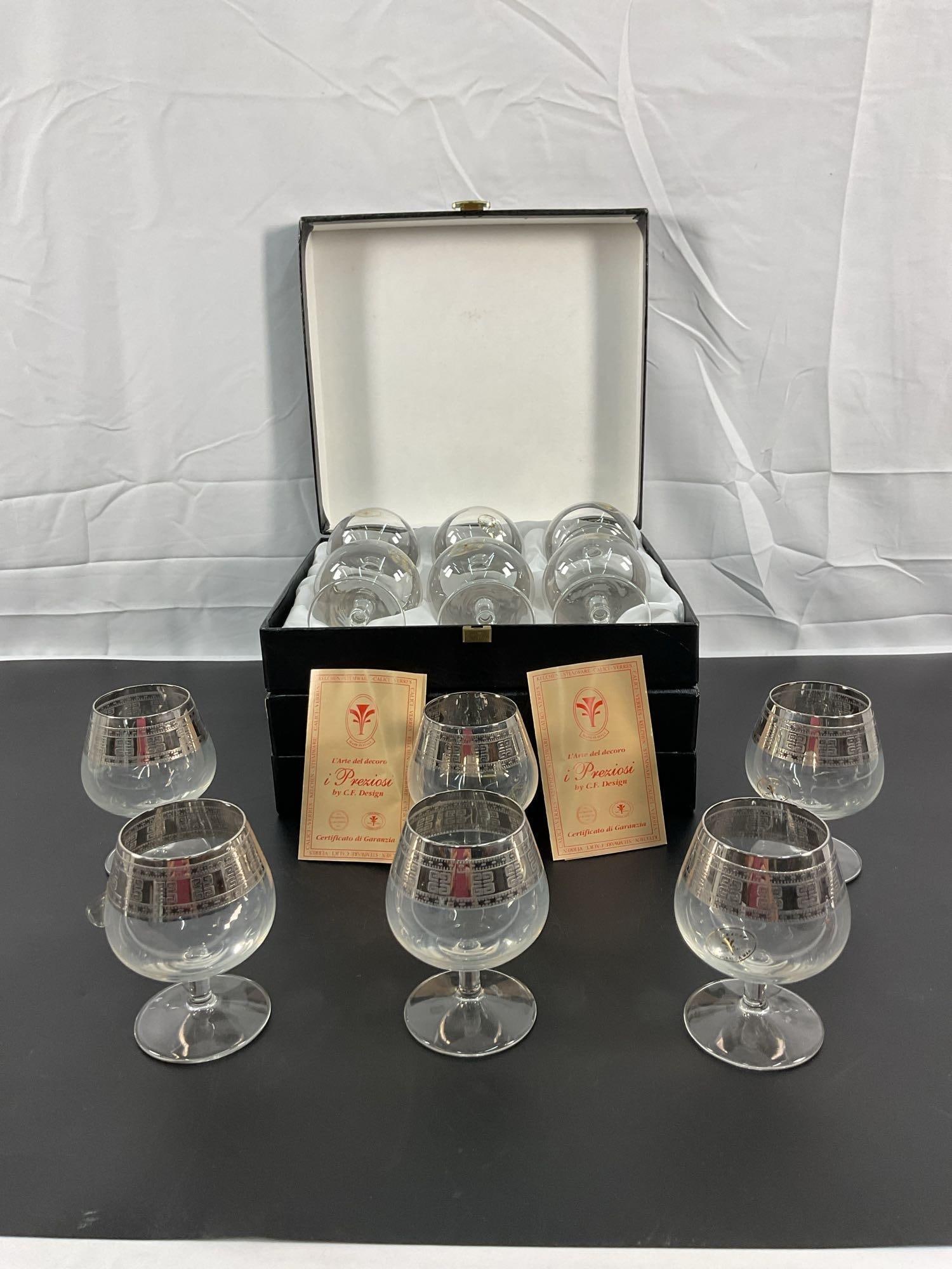 CF Design Italian "I Preziosi" Glass Snifter Set (Set of 12) (1 of 4)