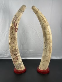 Carved Bone Tusks