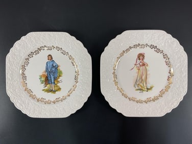 Vintage Colonial Lord Nelson Pottery Plates "The Blue Boy"  & "Pinkie" after Thomas Gainsborough