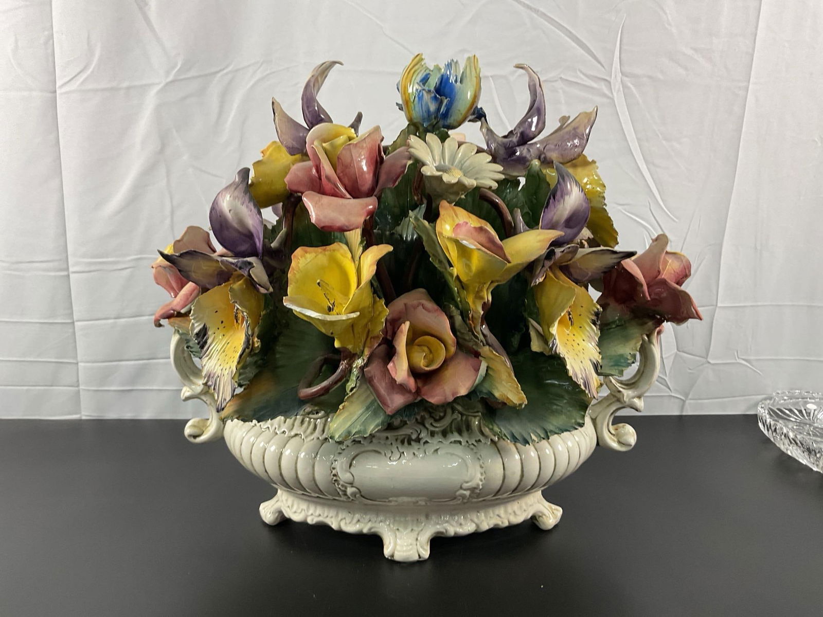 Capodimonte  Porcelain Floral Centerpiece - Italy (1 of 6)