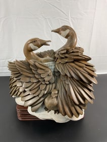 'Harmonious Pair"  Stone Sculpture - Signed Michael Lord