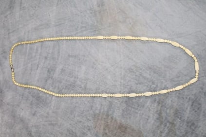 Hand Carved Bone Necklace