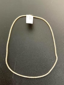 Yellow Gold Diamond Tennis Necklace