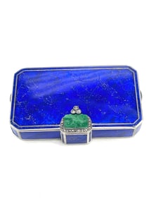 Jade, Diamond, and Lapis Lazuli Makeup Box