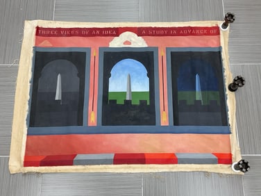 Three Views of an Idea - A Study Large Canvas Artwork