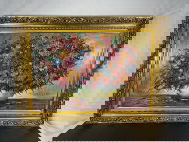 Vintage Floral Still Life by Ozz Franca (Brazil, 1928-1991) Acrylic on Canvas (1 of 4)