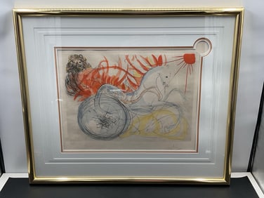 Elijah and the Chariot by Salvador Dali (Spain, 1904-1989) Etching