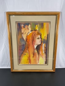 Expressive Portrait of a Woman in Warm Tones