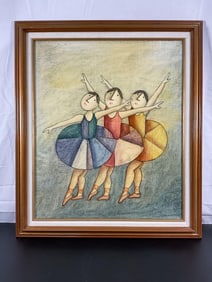 Whimsical Ballerinas, Signed Joyce Roybal (1955)