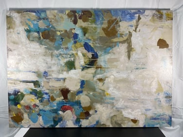 Large Abstract Expressionist Landscape Oil on Canvas