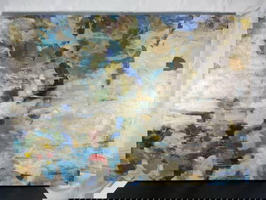 Large Abstract Expressionist Landscape Oil on Canvas (1 of 3)