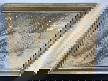 Carl Frederik Hill (Sweden, 1849-1911) Pencil drawing