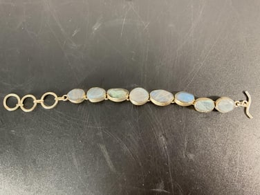 Sterling Silver and Labradorite Link Bracelet