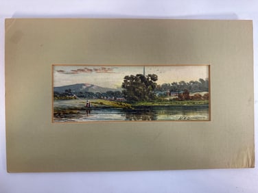 Watercolor Landscape Painting - Signed W.A. Brennan Box 14