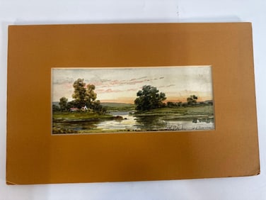 Watercolor Landscape Painting. Signed W.A. Brennan - Box 14