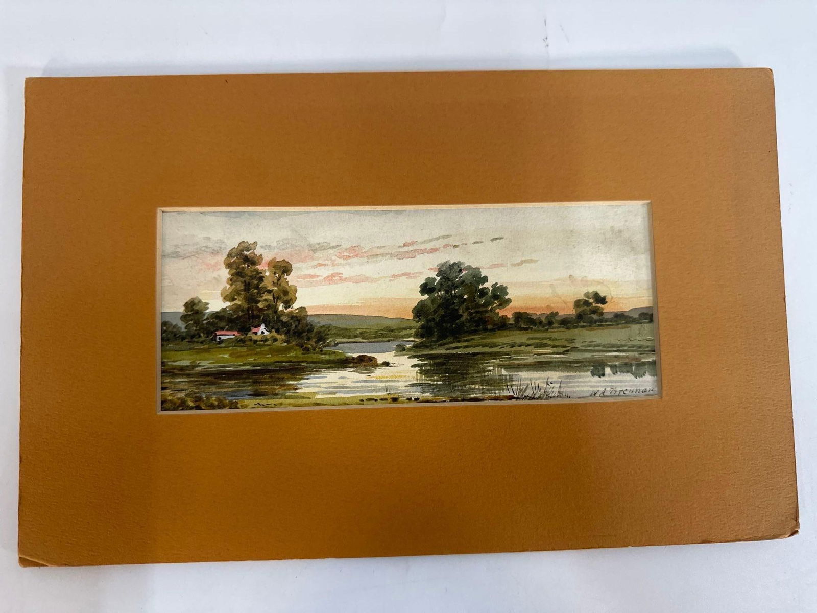 Watercolor Landscape Painting. Signed W.A. Brennan - Box 14 (1 of 3)